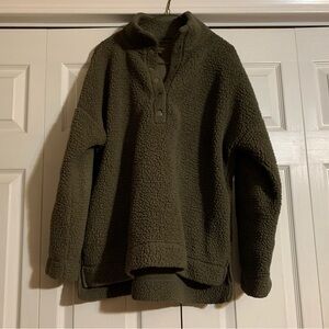 Aerie Olive Green Fleece Top